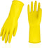 Vgo... 1-Pair Reusable Household Gloves, Extra Thickness Rubber Dishwashing Gloves, Long Sleeves, Size S, Yellow