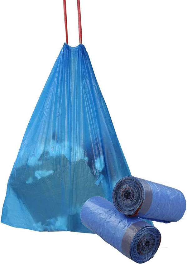 Fiaze Drawstring Trash Bags, 6 Gallon, 200 Counts, Blue