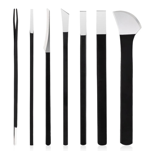 Segbeauty Pedicure Knife Set, 7 Pack Ingrown Toenail Tools with PU Storage Bag for Professional Foot Repair