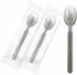 Premium Individually Wrapped Disposable Sporks, BPA Free, 2-in-1 Plastic Utensils for Parties, Catering