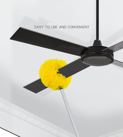 Washable Ceiling Fan Cleaner - Microfiber Duster with Retractable Extension Pole for Cleaning High Ceiling Fans
