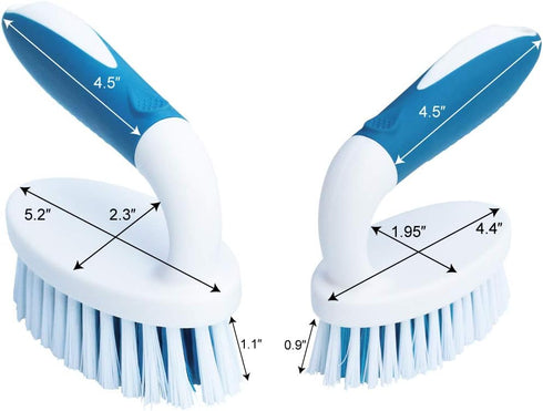 PHYEX 2-Pack Large & Small Cleaning Brushes - For Cleaning Carpet, Floor, Bathroom, and Kitchenware