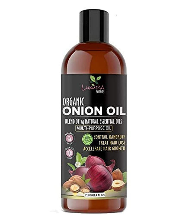 Organic Onion Oil | Controls Hair Loss, Dandruff, & Growth | Infused with 14 Essential Oils for Strong Roots
