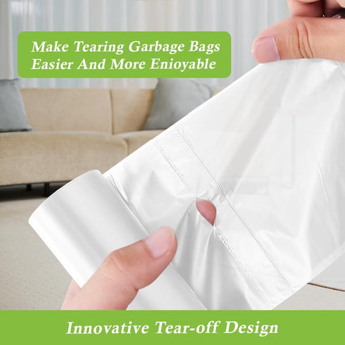 RayPard Strong Tall Kitchen Trash Bags, 13 Gallon, 100 Counts, Clear, fit 12-15 Gal, for Home Office Bathroom Bedroom