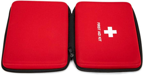 First Aid Hard Case Empty, EVA Hard Red Medical Bag for Home Health, First Emergency Responder Camping