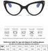Viseng Womens Oversized Cateye Reading Glasses, Stylish Blue Light Computer Glasses (Black +3.0)