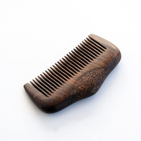 Pocket Wooden Hair Comb, 3xPack Sandalwood Anti-Static Detangler Comb for Men and Women Hair Styling