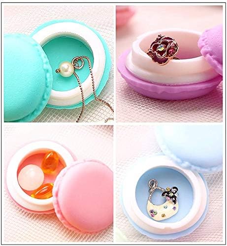 Coolrunner Mini Macaron Case, Cute Pill Box, Colorful Jewelry Storage Box, 8PCS Shape Storage Container