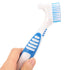 Healeved 2 Sets Denture with Toothbrush Cases, Small Double-Side Assorted Color Denture Cleaning