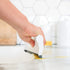 Full Circle Crumb Runner, Compact Brush for Sink & Kitchen Countertops, White