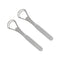 2PCS Wide-head Double Blades Tongue Cleaners Scrapers, Platinum Color