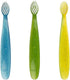 RADIUS Children's Toothbrush Totz Brush - Extra Soft Bristles, Blue/Green/Yellow, BPA Free, Pack of 3
