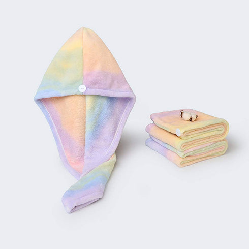 Microfiber Hair Drying Wrap Towel for Women, Fast Dry Turban in Multicolored