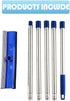 72" Window Squeegee for Cleaning: Long Handle Tool with Rubber Blade and Sponge Scrubber for Home and Car