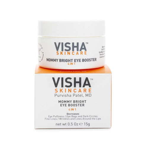 Visha Skincare Mommy Bright Eye Booster Cream, 4 in 1 for Dark Circles, Puffiness, Fine Lines, 0.5oz