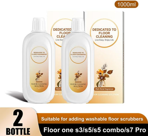 Floral Fragrance Floor Cleaning Solution - Compatible with Tineco, Deep Cleans Multiple Hard Floors (2 bottles)