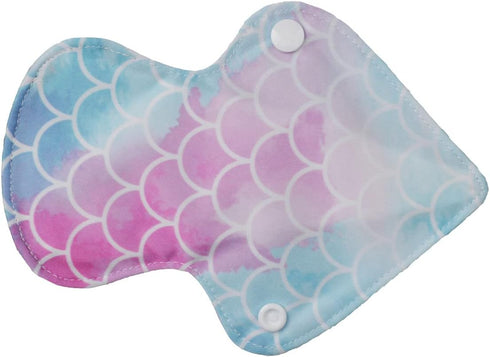 Sigzagor 5 1 Pack) Thong Panty Liners Wet Bag Cloth Menstrual Pads Sanitary Reusable Washable (Scales