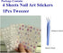 5D Embossed Nail Stickers with Tweezer, 4 Sheets Self-Adhesive Cute Cat Pattern Nail Art Supplies for Women