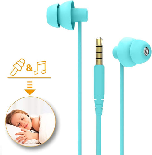 Sleep Earplugs - Noise Isolating Ear Plugs Sleep Earbuds Headphones with Unique Total Soft Silicone Perfect for Insomnia, Side Sleeper, Snoring, Air Travel, Meditation & Relaxation (acid blue)