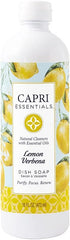 Lemon Verbena Natural Dish Soap Liquid with Essential Oils, Plant-Based, Chemical-Free, 16 oz