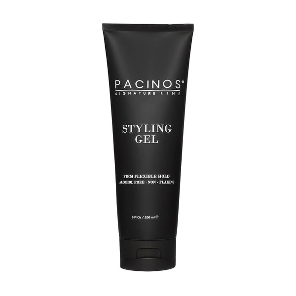 Pacinos Styling Gel - Medium Shine, All Day Hold, Conditions Hair, 8 fl. Oz, No Dry Flakes