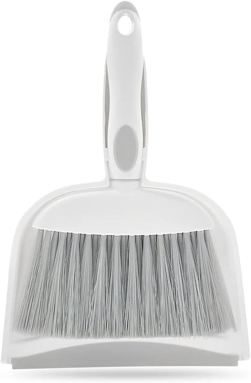 Mini Dustpan and Brush Set, Small Broom and Dustpan Set for Desk, Table, Home, Kitchen Necessities (Gray)