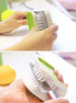 Non-Slip Blade Brush - Knife Cleaner, ABS Cutlery Cleaner, Green Double Sided Bristle Scrubber for Kitchen