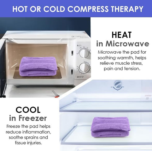 Microwave Heating Pad for Pain Relief, 8 x 18 Microwavable Moist Heat Pads for Neck, Shoulder, Back, Knee, Period