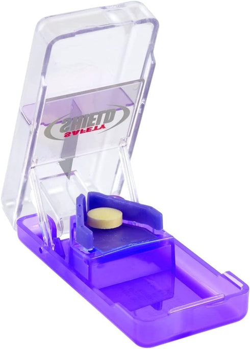 EZY DOSE Pill Cutter with Safety Shield, Colors May Vary