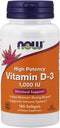 NOW VIT D-3 1000 IU Softgels