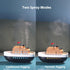 Thoughtalk 300ml 8-Hour Wood-Look Cartoon Boat Ornament Oil Diffusers with Capacity for Large Rooms, Auto Shut-Off