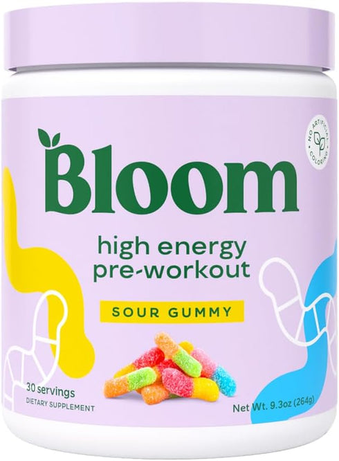 Bloom Nutrition High Energy Pre Workout Powder, Amino Energy with Beta Alanine, Sugar Free & Keto Drink Mix