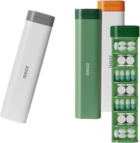 SECUREDMEDS Pill Organizer 7 Day - Cute Weekly Travel Case for Vitamins, Medicines,