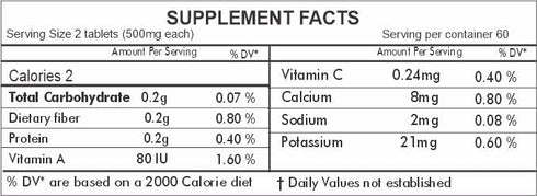 HERBAL HILLS Alfalfa Tablets | 120 Count | Natural Green Superfoods | Source of Vitamin A
