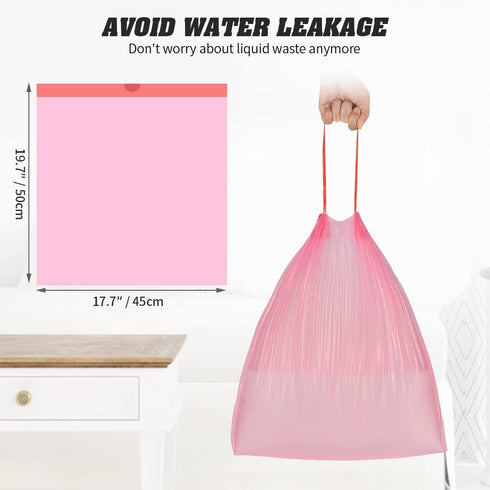 4 Gallon Drawstring Garbage Bags, 60 Counts, Drawstring Trash Bags for Office, Bathroom