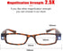 Reading Glasses with Light - Bright LED Readers, Lighted Magnifier, Compact Full Frame Eyewear (+250)