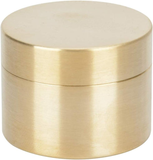 Keenso Brass Case, Sealed Brass Container Box, Copper Fob Holder Round Box, Dustproof Moisture-Proof Dry (S)