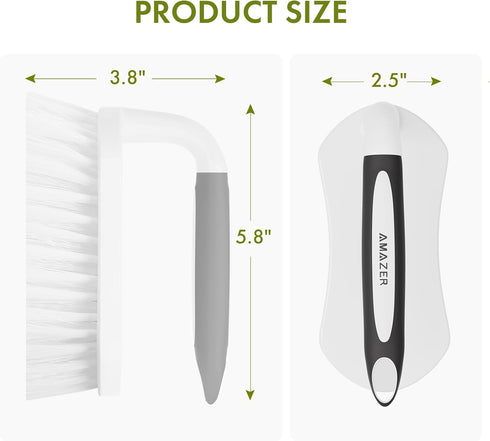 Amazer Scrub Brush for Cleaning, Heavy Duty Shower Cleaner Brush with Stiff Bristles, Comfort Grip Handle - Pack of 2