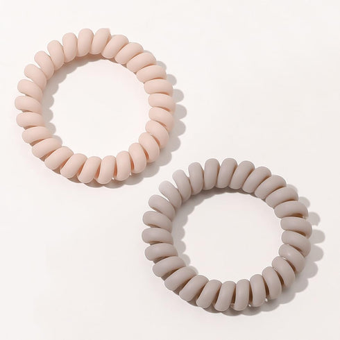Spiral Hair Ties 20 Pieces, No Crease Coil Hair Ties, No Damage Elastics Hair Coils, Traceless Plastic Hair Bands