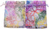 Tvoip 100Pcs Organza Drawstring Pouches, Coral Pattern Jewelry Packaging Bags (Mix) 4x6" (10x15cm)