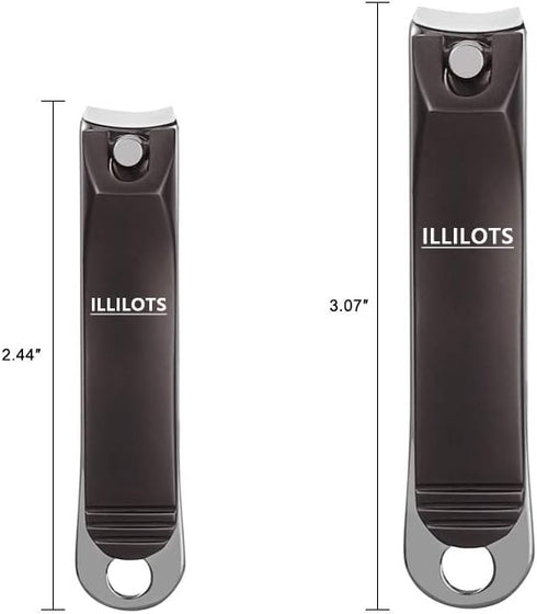 Nail Clippers Set with Built-in Nail File, Durable Sharp Zinc Alloy Clipper and Toenail Clipper