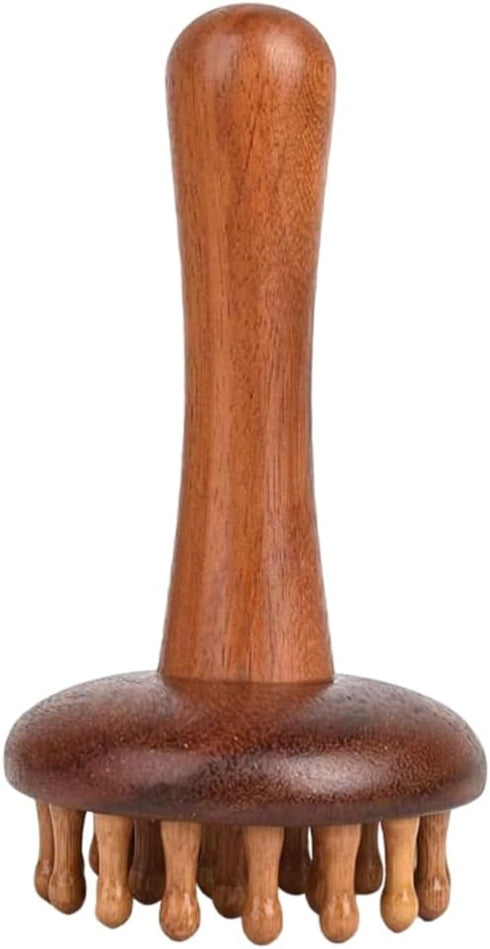 OULIGET Wooden Trigger Point Massage Tool,Sandalwood Comb Head Massager,Gua Sha Comb Tool