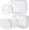 5 Pack Clear Plastic Zippered Toiletry Carry Pouch, TSA Approved Cosmetic Makeup Bag for Vacation and Organizing