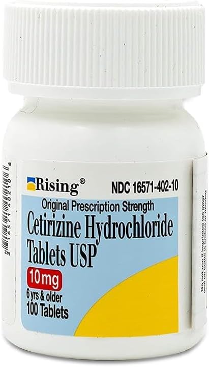 Cetirizine 10 mg Antihistamine Tablets - Generic for Zyrtec 24 Hour Allergy - 100 Tablets, 4 Pack Total 400 ct.