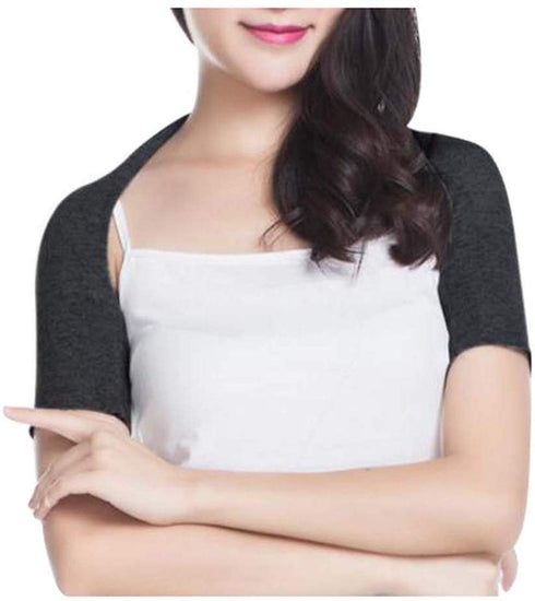Knitted Double Shoulder Brace Warm Support Compression Sleeve Wrap for Rotator Cuff Recovery, Knit Cashmere Guard