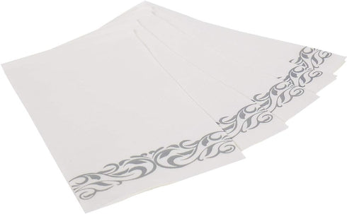Vplus 400 Pack Paper Napkins, Guest Towels Disposable, Premium Quality 3-ply Dinner Napkins for Events (Silver)
