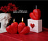 NatureMan 2 Pcs Valentine's Day Heart Candles- Red Love Heart Shape Scented Candles- Handmade Aromatherapy Candles