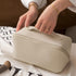 MINGRI Large Capacity Waterproof Travel Cosmetic Bag for Women, PU Leather Makeup Bag, Multifunctional Toiletry Bag