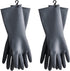 HOMSSEM Dishwashing Gloves with Hanging Hooks - 2 Pairs of Latex Navy, Gray Rubber Gloves for Cleaning