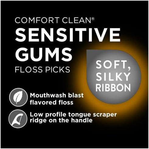 DenTek Comfort Clean Floss Picks, Soft Silky Ribbon, 90 Count (Pack of 6)